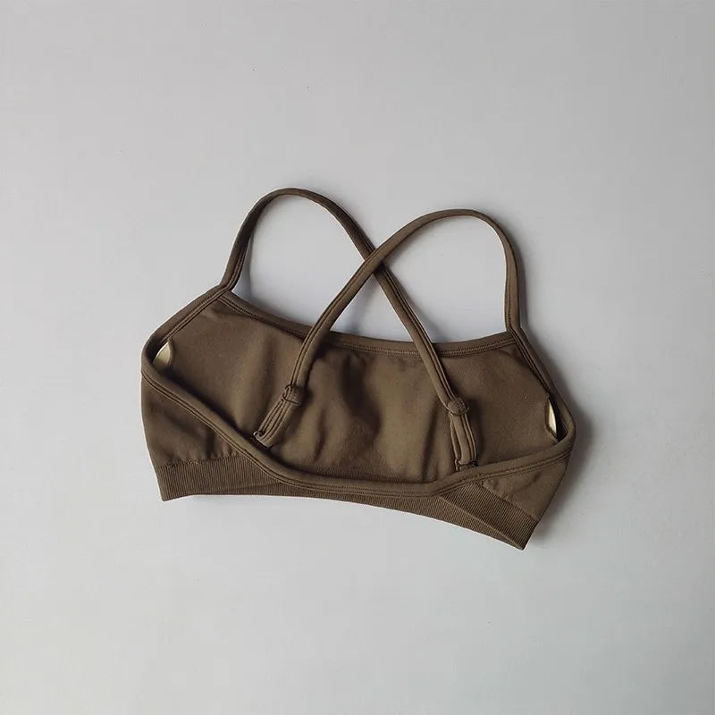 Women's Thin Strap Cross Back Sports Bra