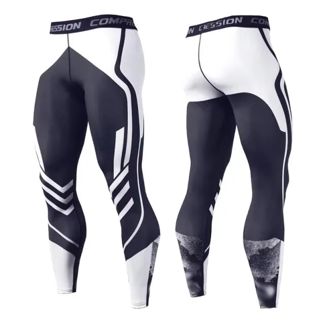 Men's Fitted Elastic Waist Training Leggings For Everyday Wear