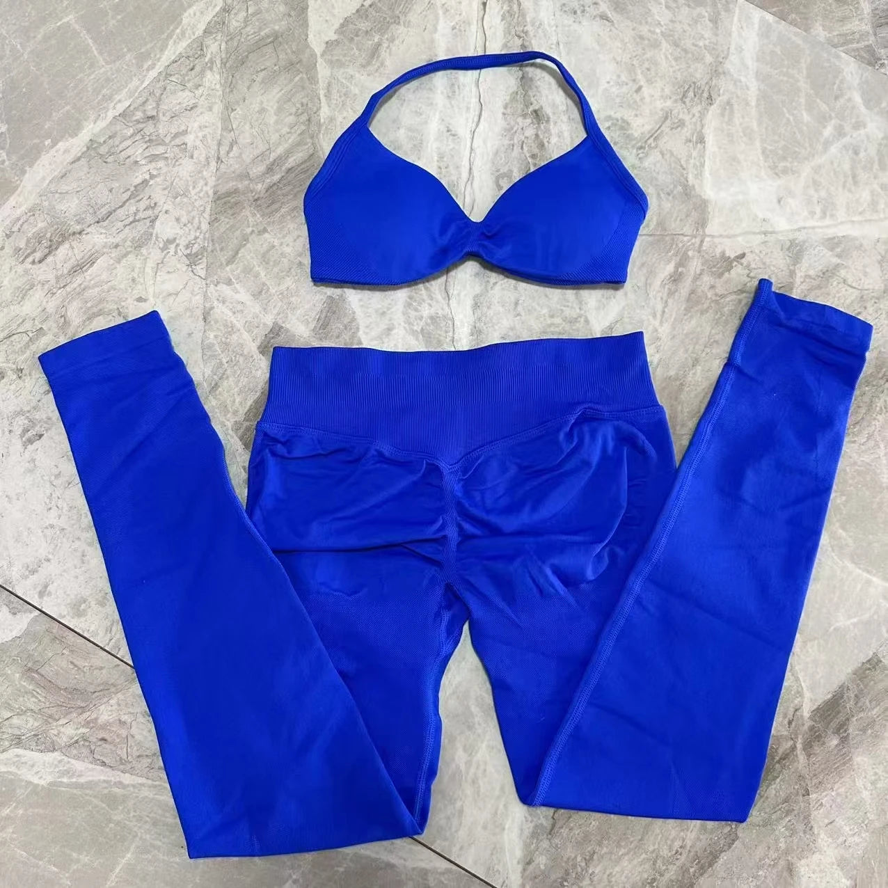 Women's Strappy Bra And Leggings Yoga Set For Workout Outfits