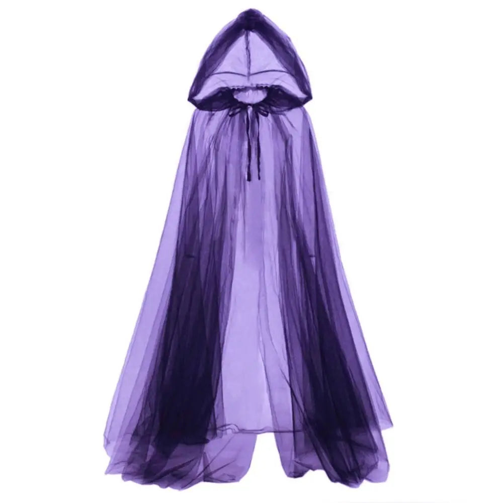 Sheer Long Oversized Hood Cape for Layering over Outfits