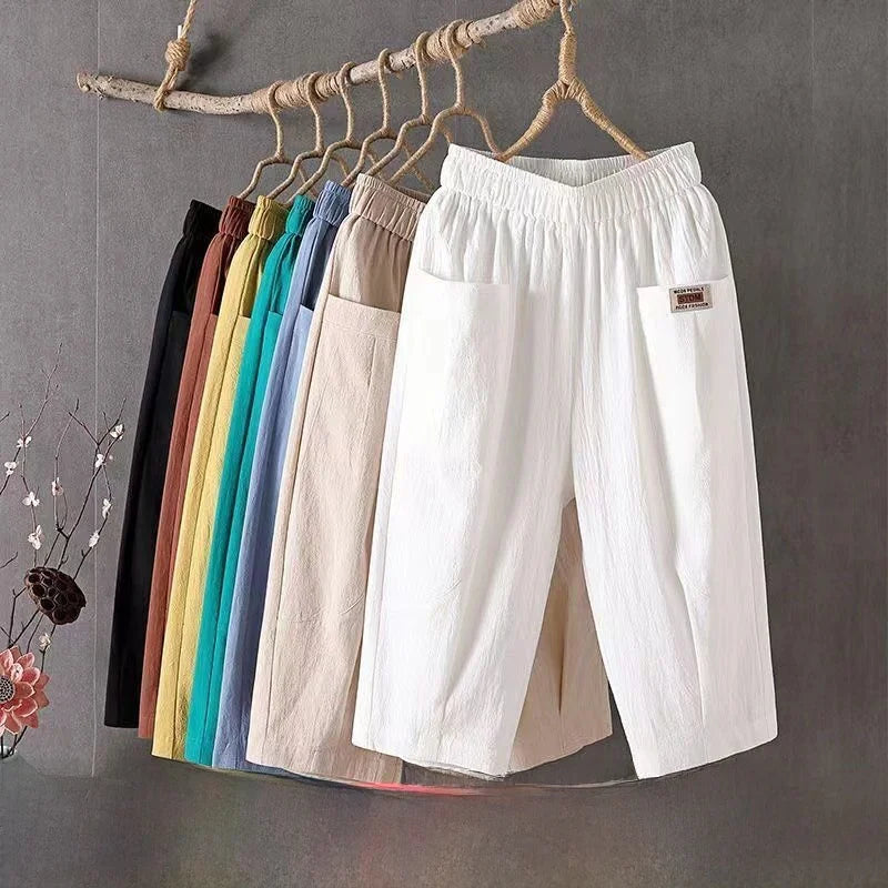 Women's Loose Cropped Harem Pants For Workout Outfits
