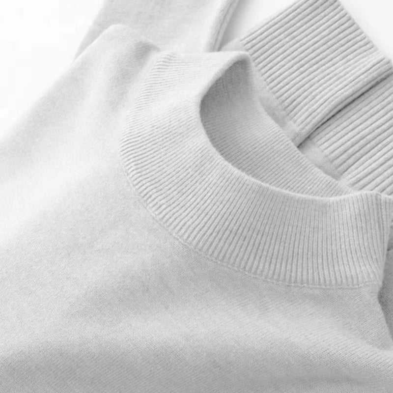 Men's Mock Neck Long Sleeve Knit Sweater