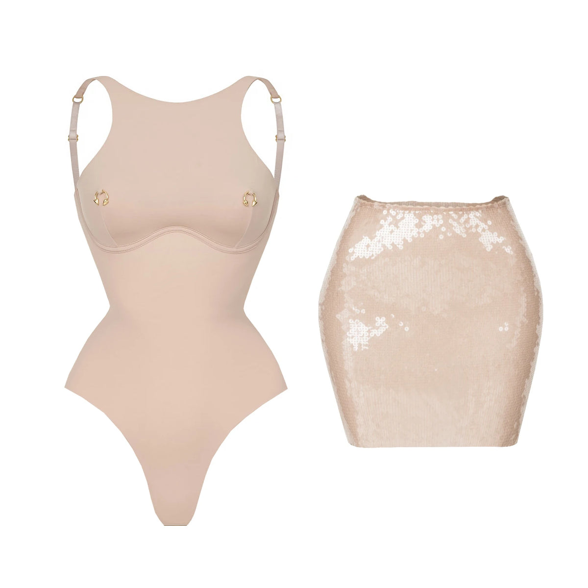 Solid One-Piece Swimsuit with Cover-Up