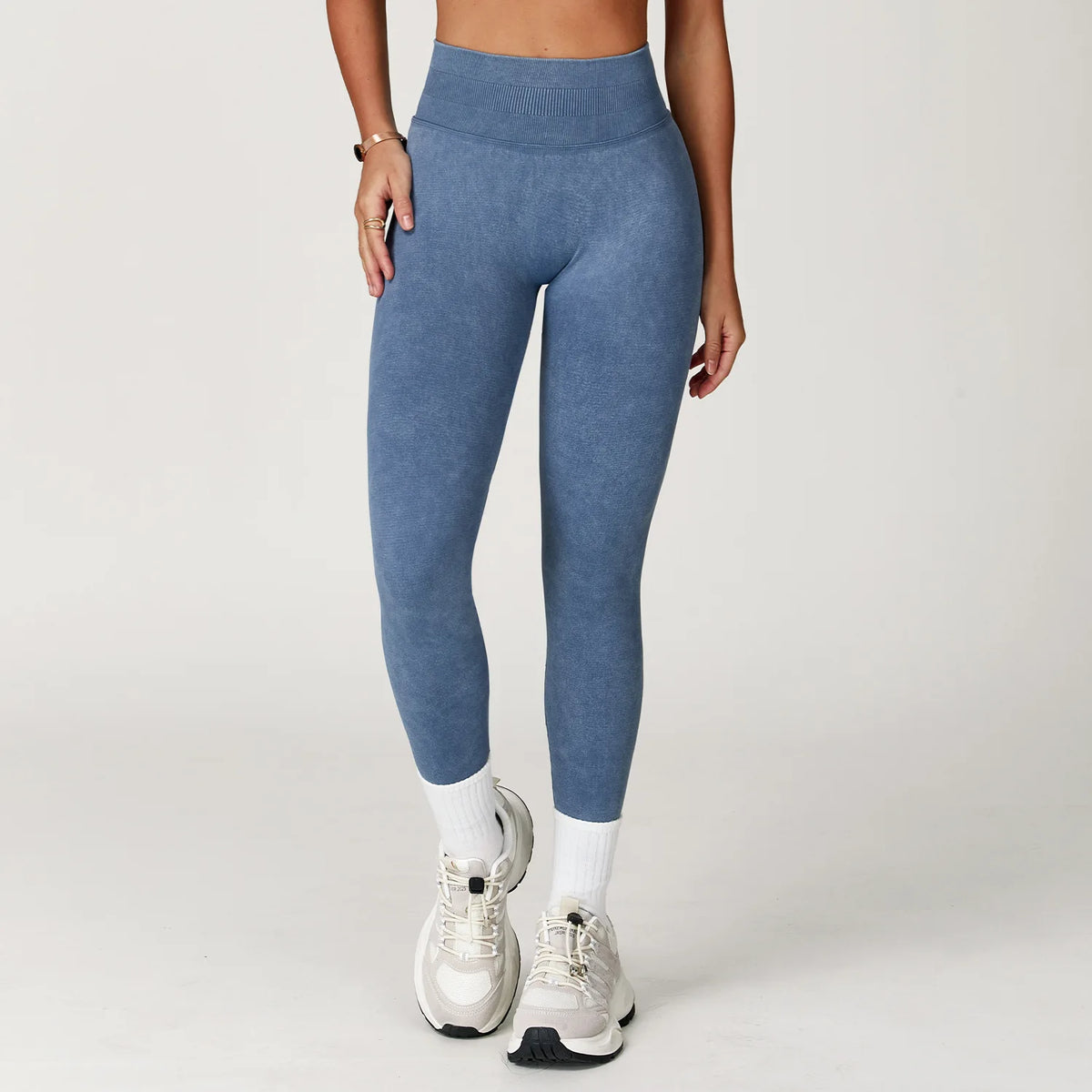 Women's Textured Full Length Leggings For Workout Outfits