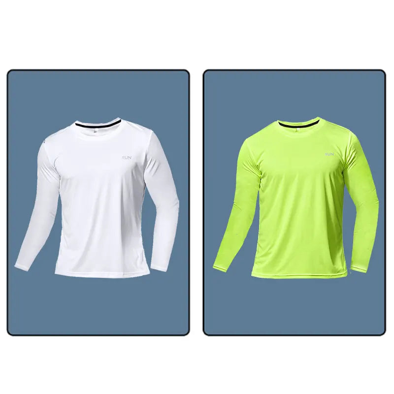 Men's Raglan Long Sleeve Crew Neck T-shirt For Workout Outfits