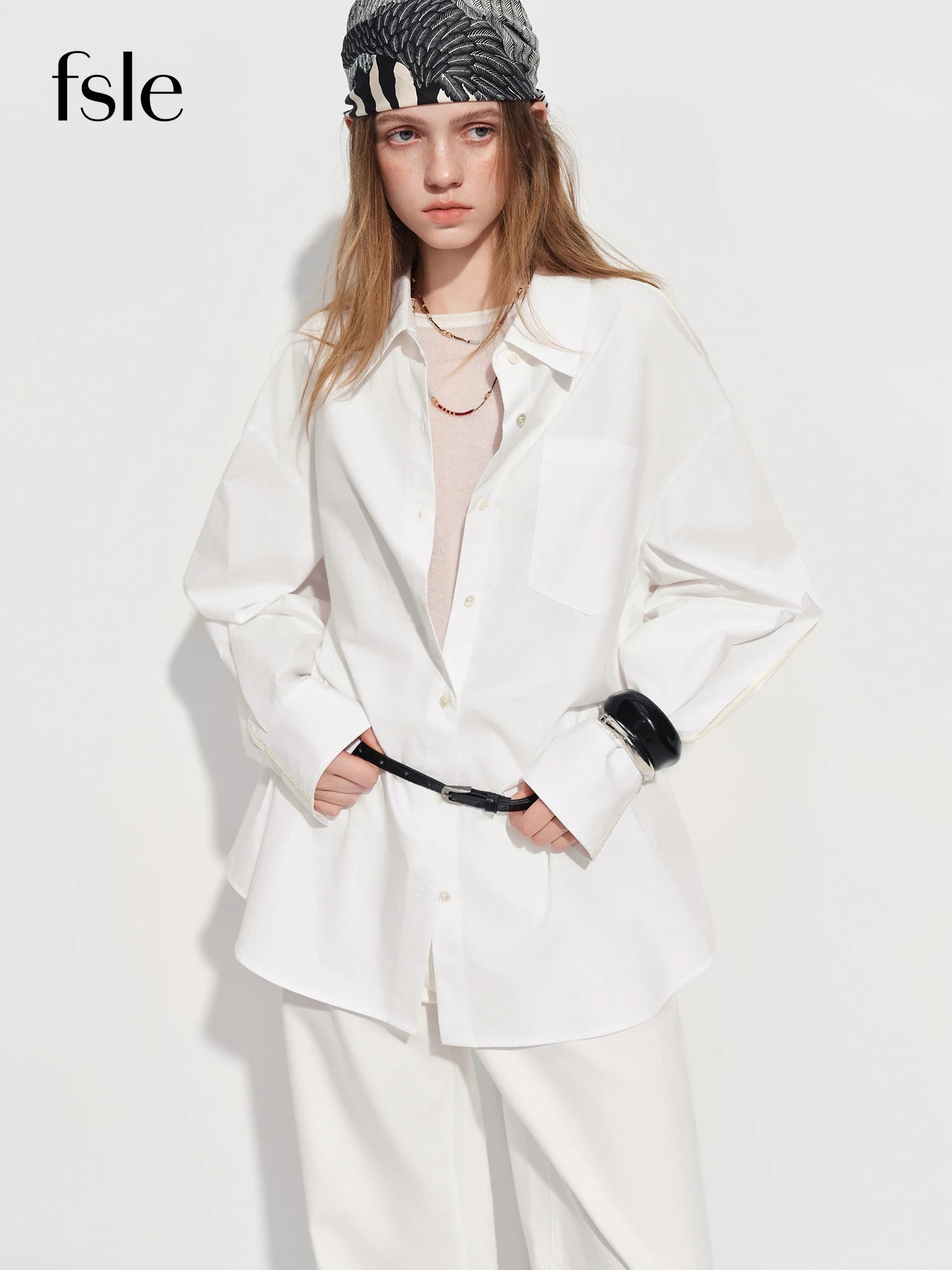 Women's Oversized Dropped Shoulder Button Front Shirt