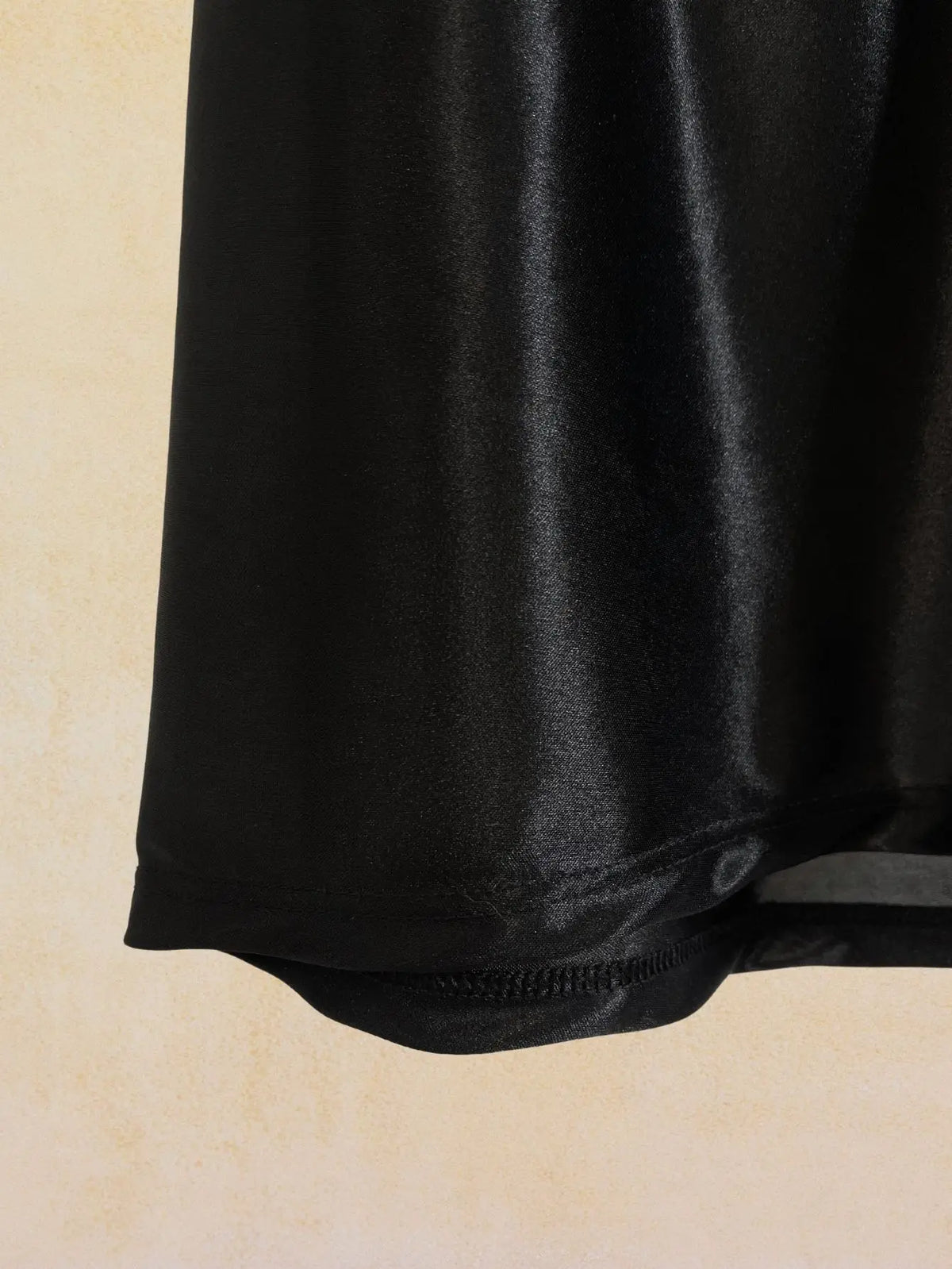 Men's Glossy Solid Elastic Waist Short Lounge Sleep Shorts