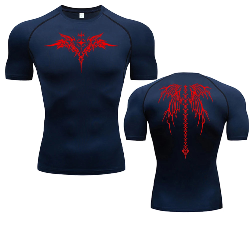 Fitted Sports Compression Shirt with Original Sleeve Style Options