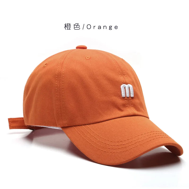 Letter Embroidered Baseball Cap with Curved Brim Shape