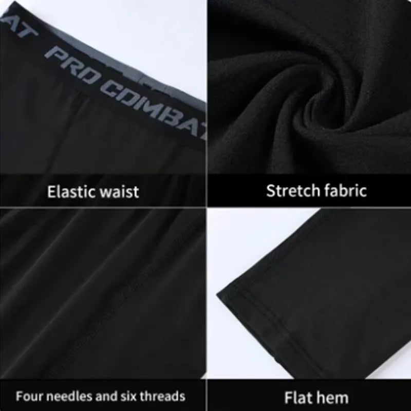 Men's Fitted Training Leggings for Gym and Running