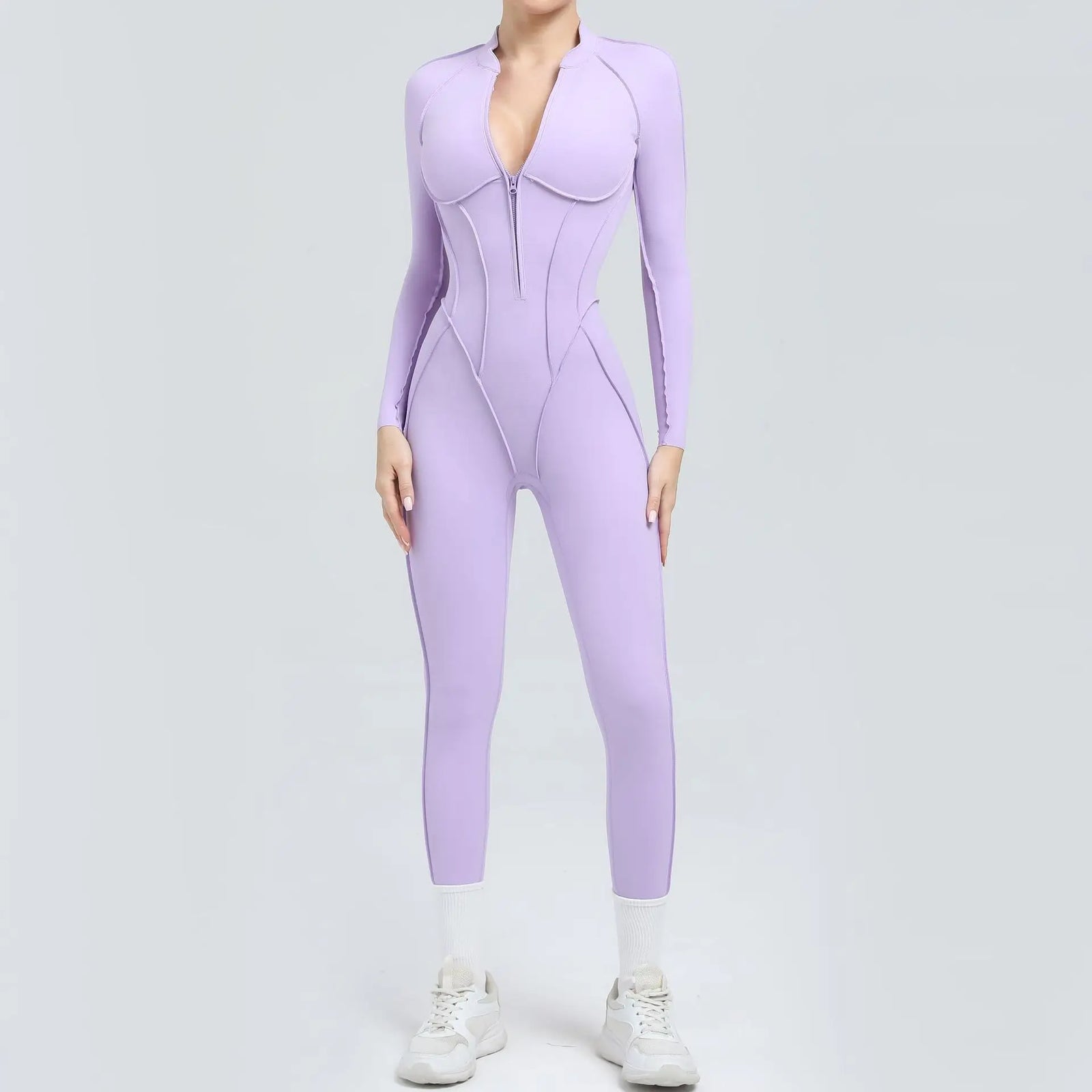 Women's Contoured Workout One Piece with Back Cutout and Multiple Sleeve Styles