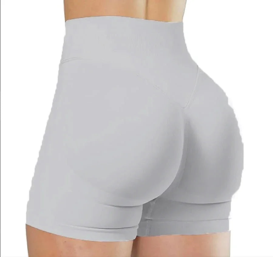 Women's High-Waist Knit Yoga Shorts with Stretch Fit for Training