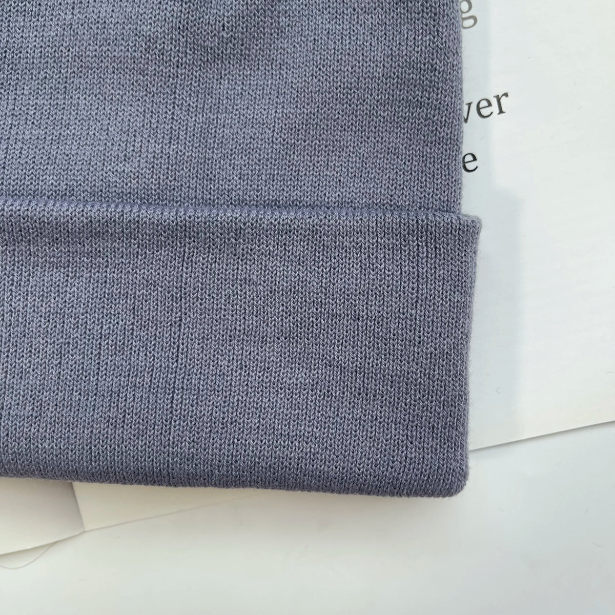 Solid Knit Beanie with Folded Cuff and Color Choices