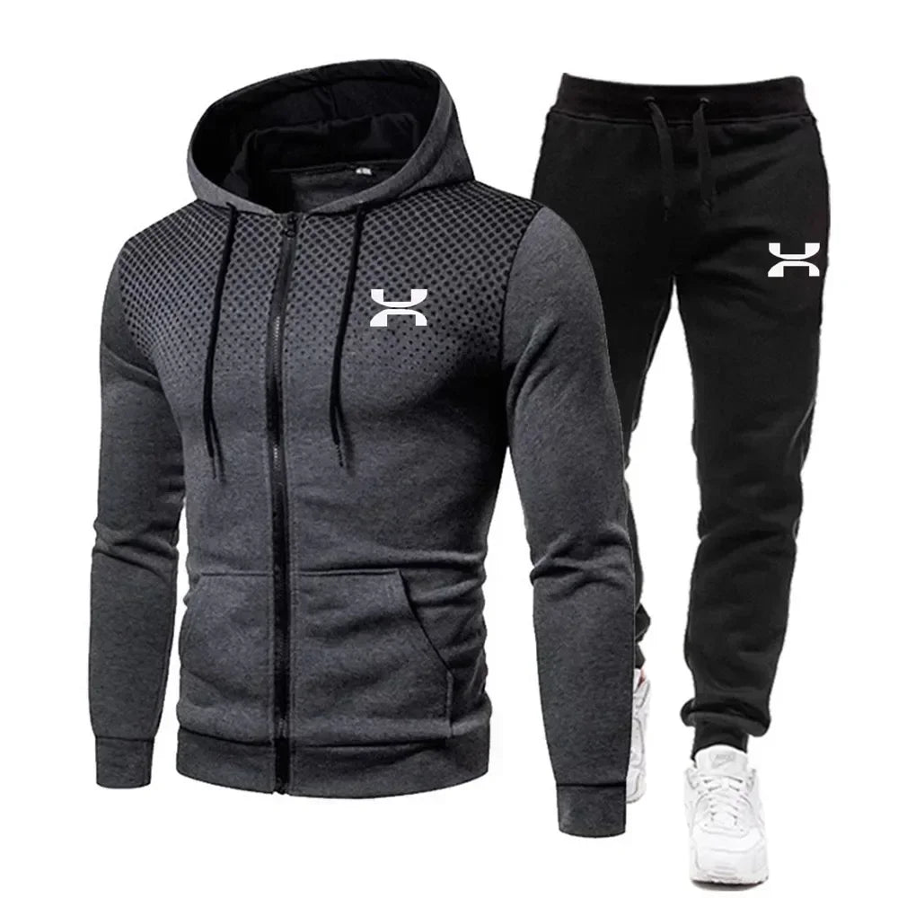 Long Sleeve Sports Sweatshirt and Jogger Pants Tracksuit Set