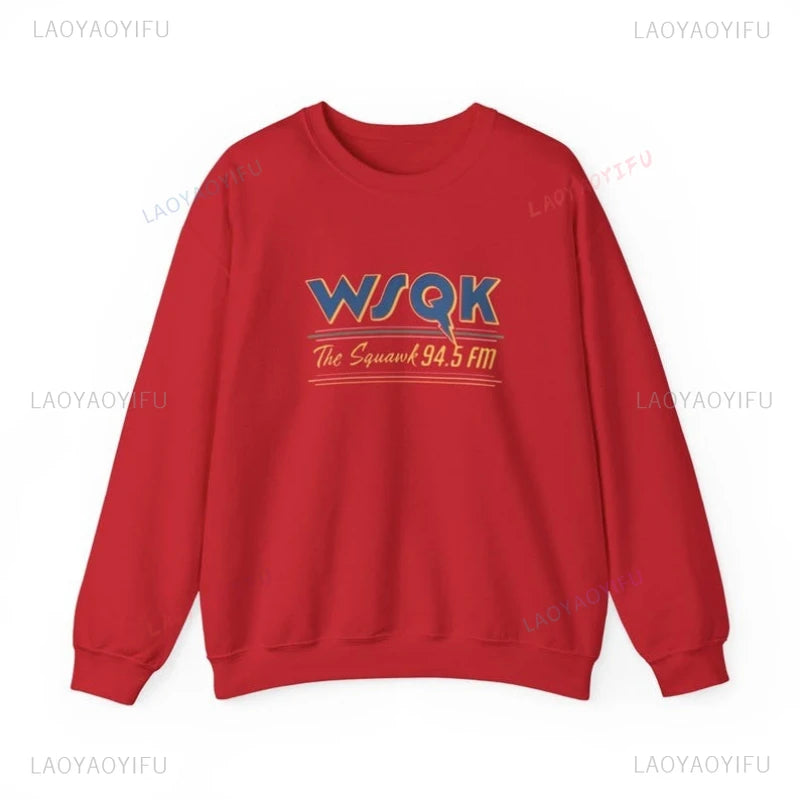 Radio Graphic Long Sleeve Pullover Casual Sweatshirt for Layering