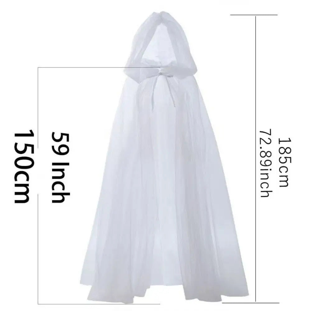 Sheer Long Oversized Hood Cape for Layering over Outfits