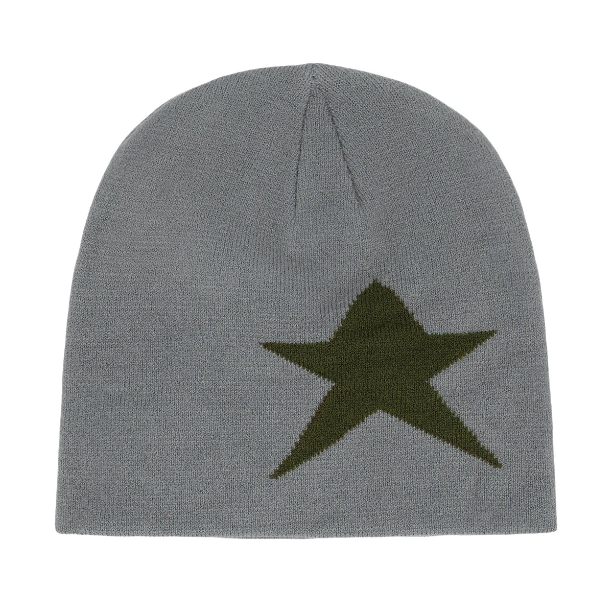 Graphic Knit Beanie with Letter and Pattern Style Options