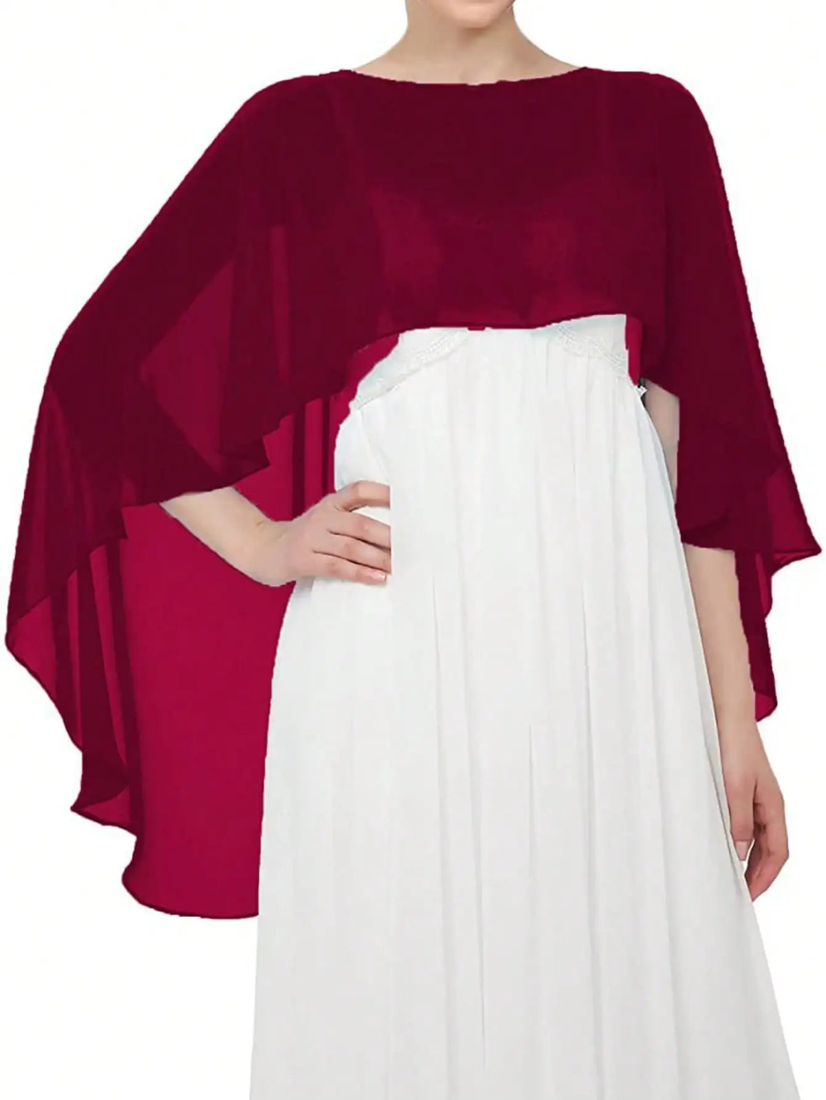 Sheer Flowing Drape Cape for Layering over Outfits