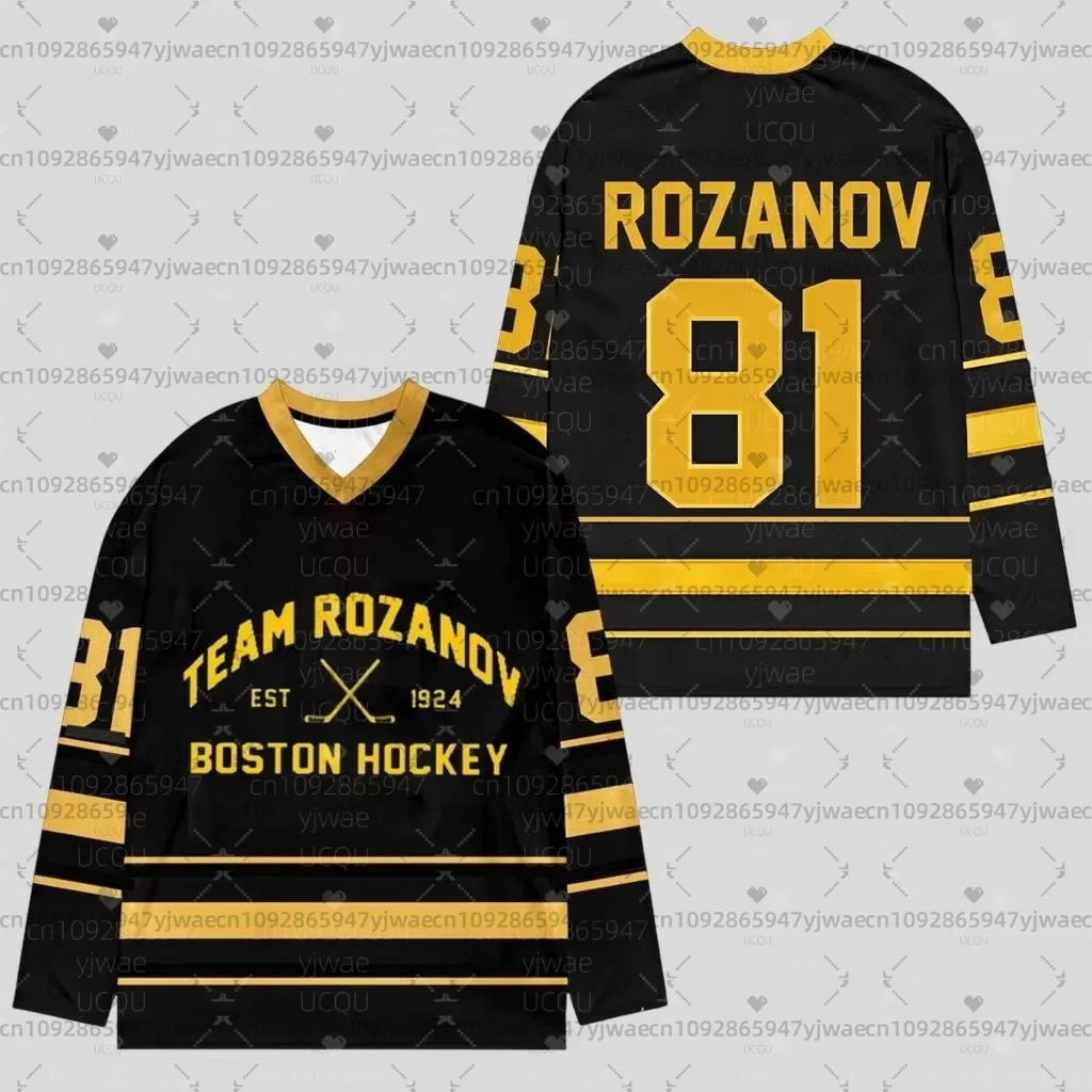 Rivalry Player Number Graphic Long Sleeve Jersey For Sports Outfits