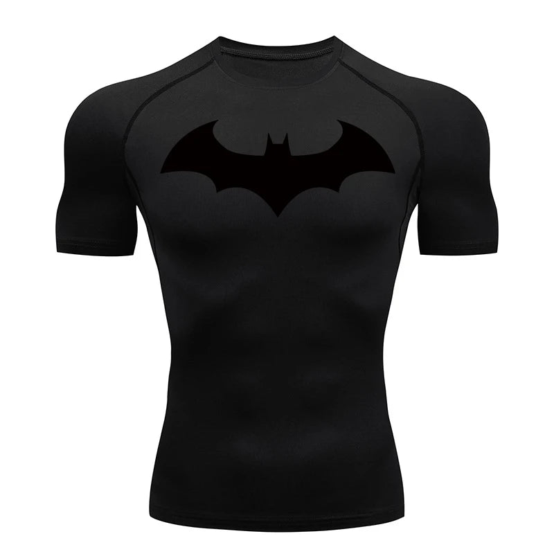Fitted Crew Neck Short Sleeve Compression T Shirt