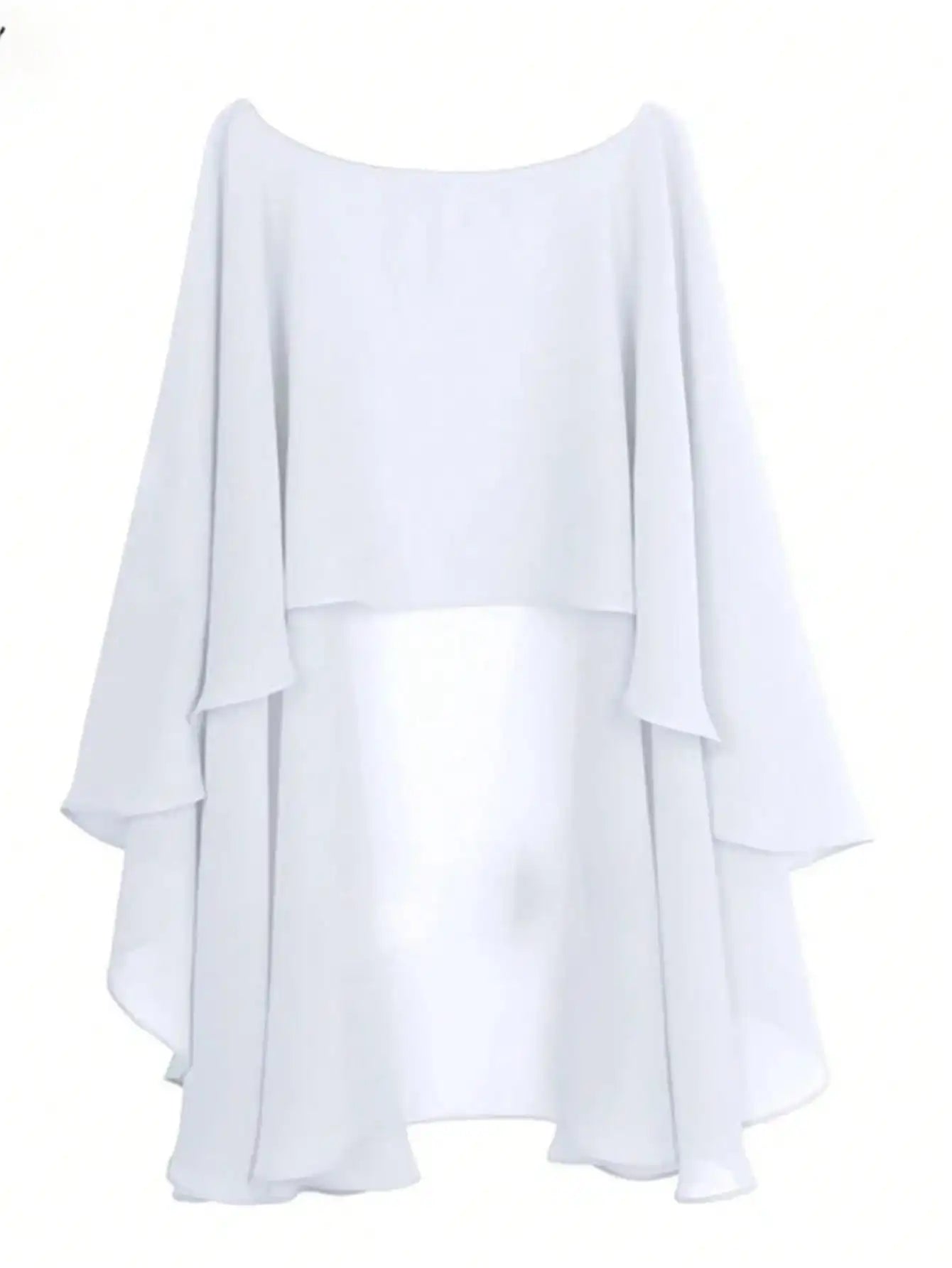 Sheer Flowing Drape Cape for Layering over Outfits