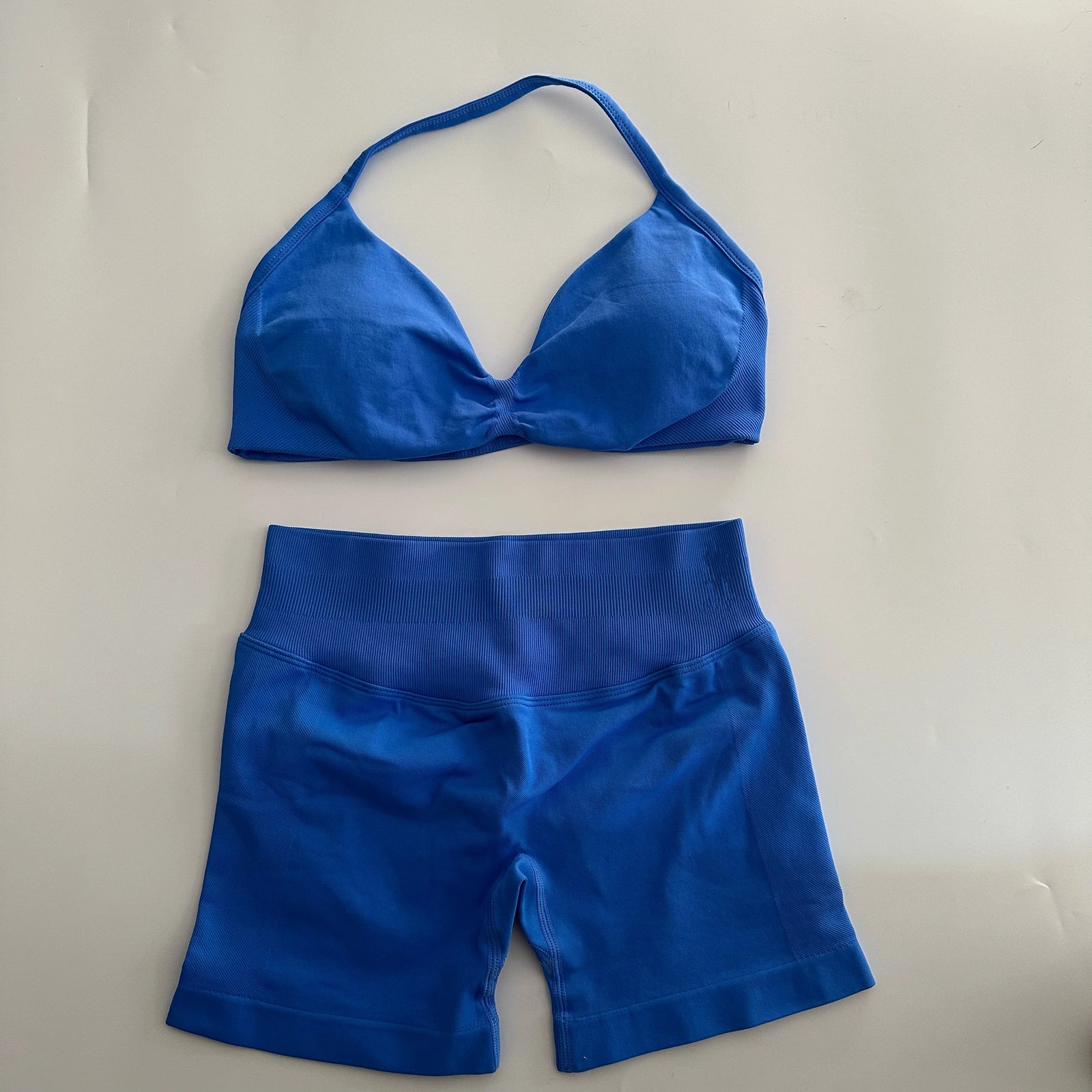 Women's Strappy Bra And Shorts Yoga Set For Workout Outfits