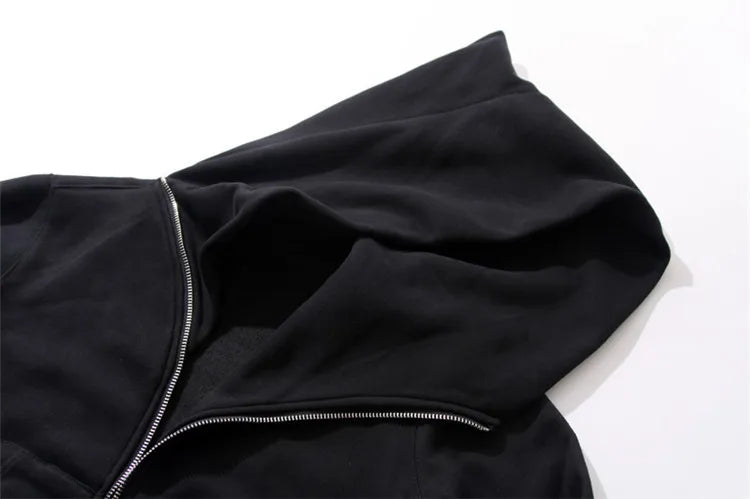 Long Sleeve Full Zip Casual Hooded Sweatshirt for Layering