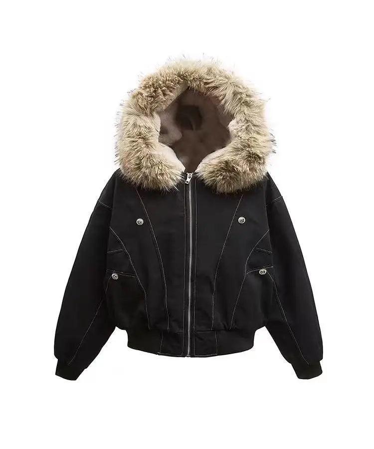 Rabbit Ear Long Sleeve Full Zip Casual Hoodie