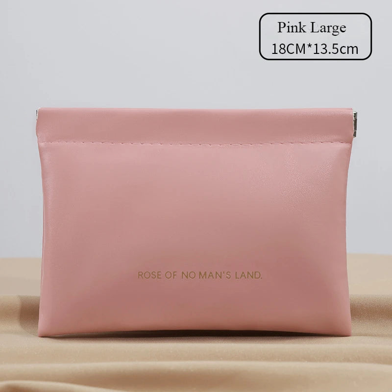 Mini Squeeze Closure Coin Pouch with Plain Exterior