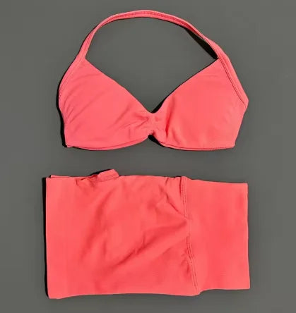 Women's Twist Halter Bra And Shorts Yoga Set