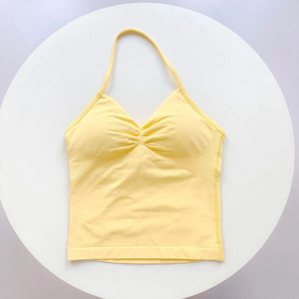 Women's Ruched Halter Neck Sports Bra
