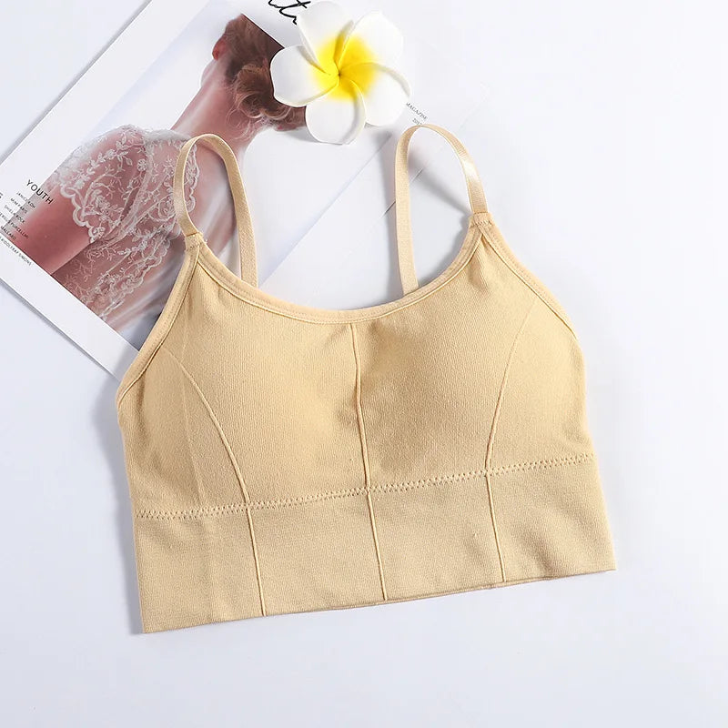 Women's Ribbed Scoop Neck Cropped Tank Top
