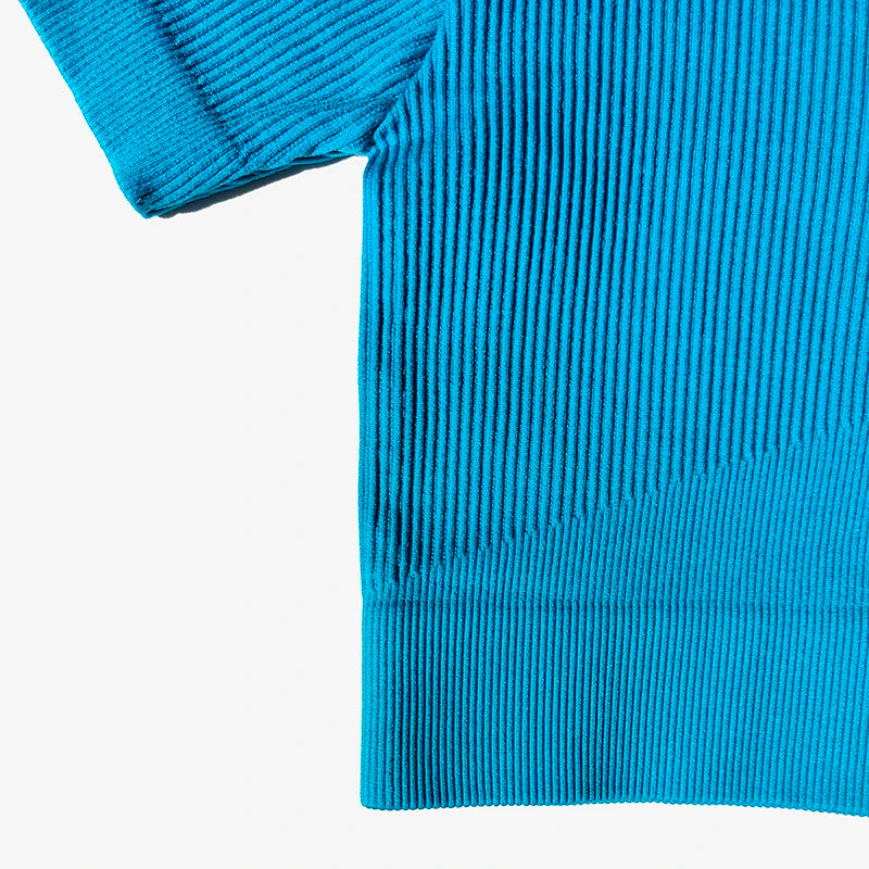 Women’s Seamless Short Sleeve Zip-Up Yoga Crop Top for Workout, Gym & Running
