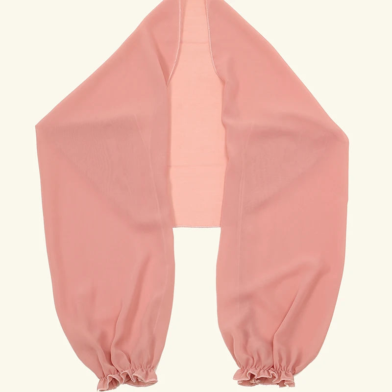Sheer Sleeve Wrap Scarf for Layering over Outfits