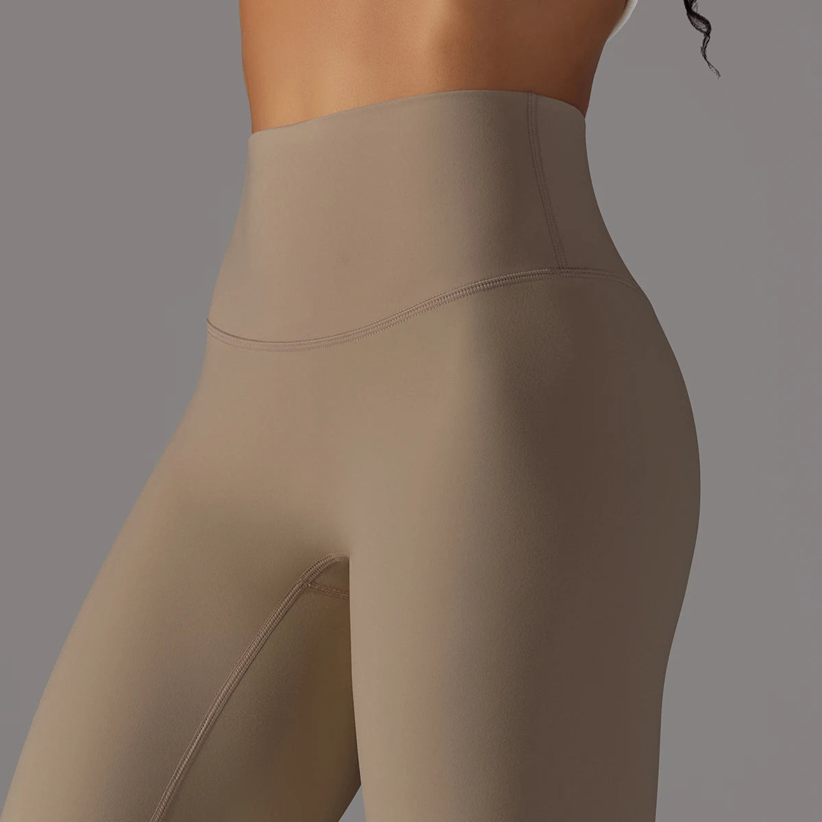 Women's High-Waist Nylon-Spandex Stretch Ankle-Length Yoga Leggings