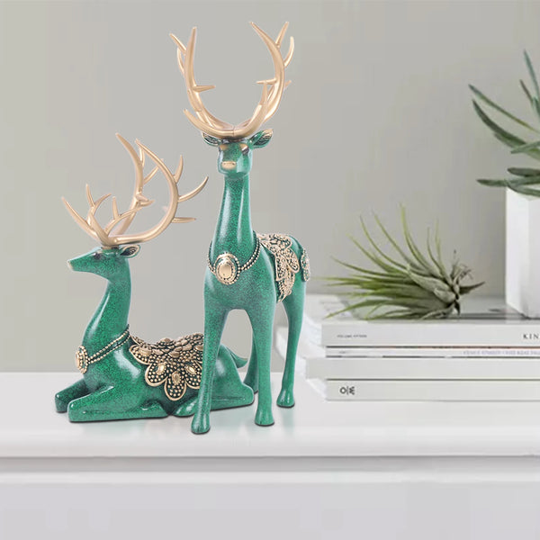Deer Statue for Table,Resin Deer Decorations for Home Rustic,Deer Decorations for Table,Deer Figurine Home Decor