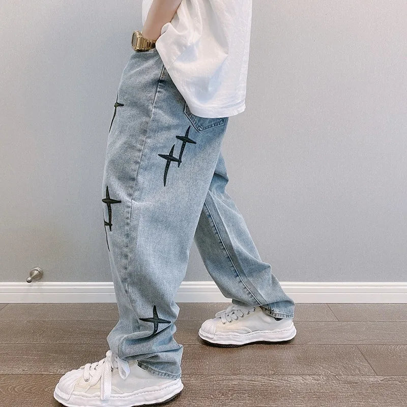 Men's Wide Leg Denim Jeans for Casual Everyday Wear