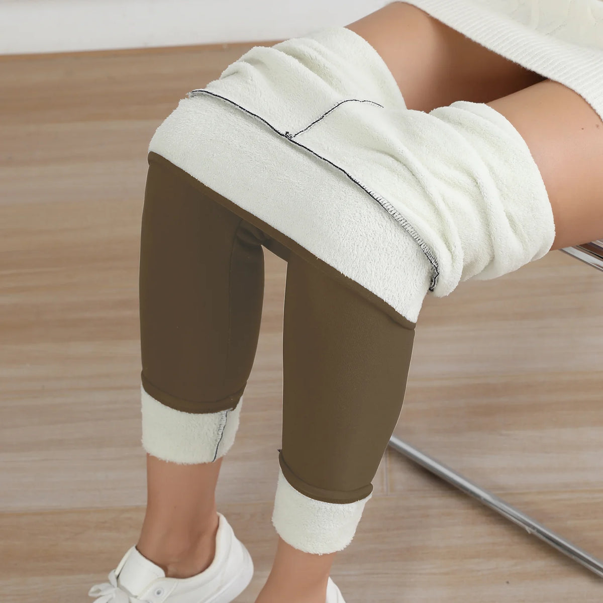 Women's High-Waist Fleece-Lined Stretch Ankle-Length Leggings