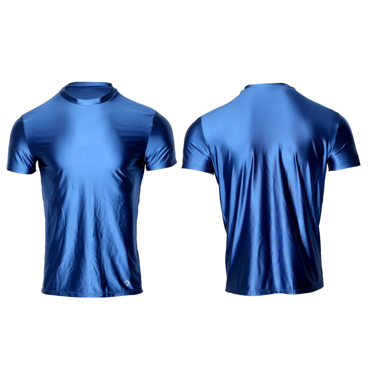 Men's Glossy Short Sleeve T-Shirt with Separate Bottom Options