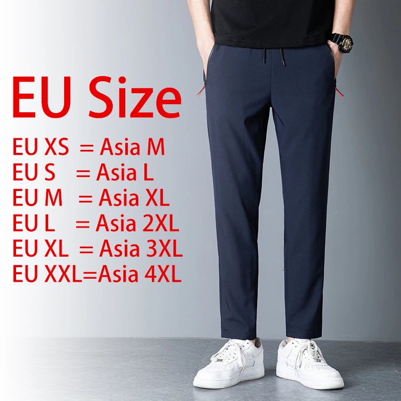 Men's Elastic Waist Slim Fit Casual Pants For Everyday Wear
