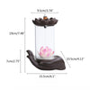 Purple Clay Smoke Waterfalls Incense Burner With Acrylic Windproof Cover Indoor Home Decor New