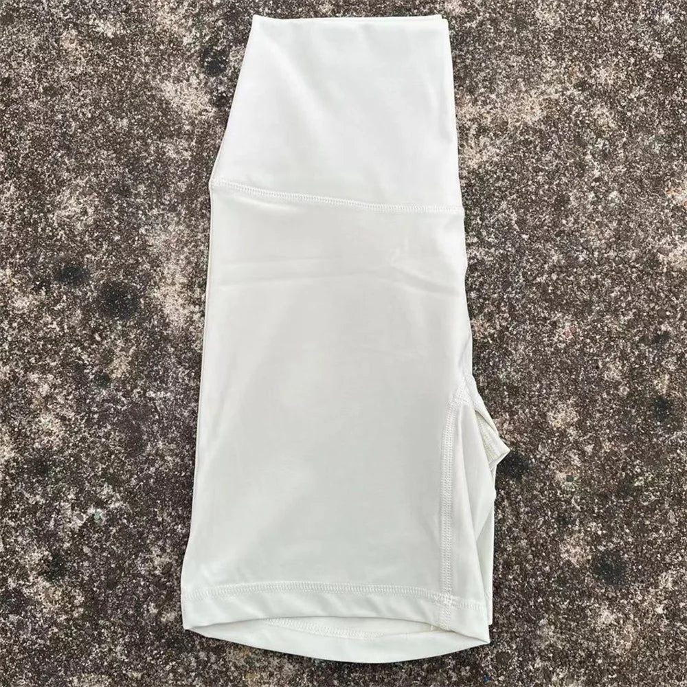 Women's High Waist Nylon Blend Shorts for Yoga and Training