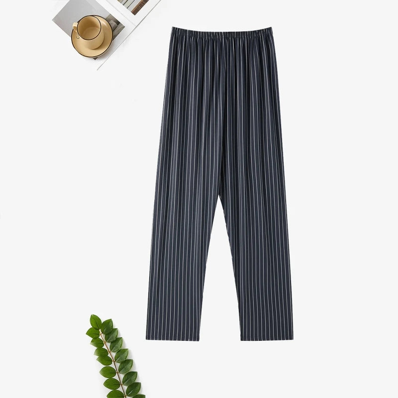 Men's Patterned Elastic Waist Straight Leg Pajama Lounge Pants