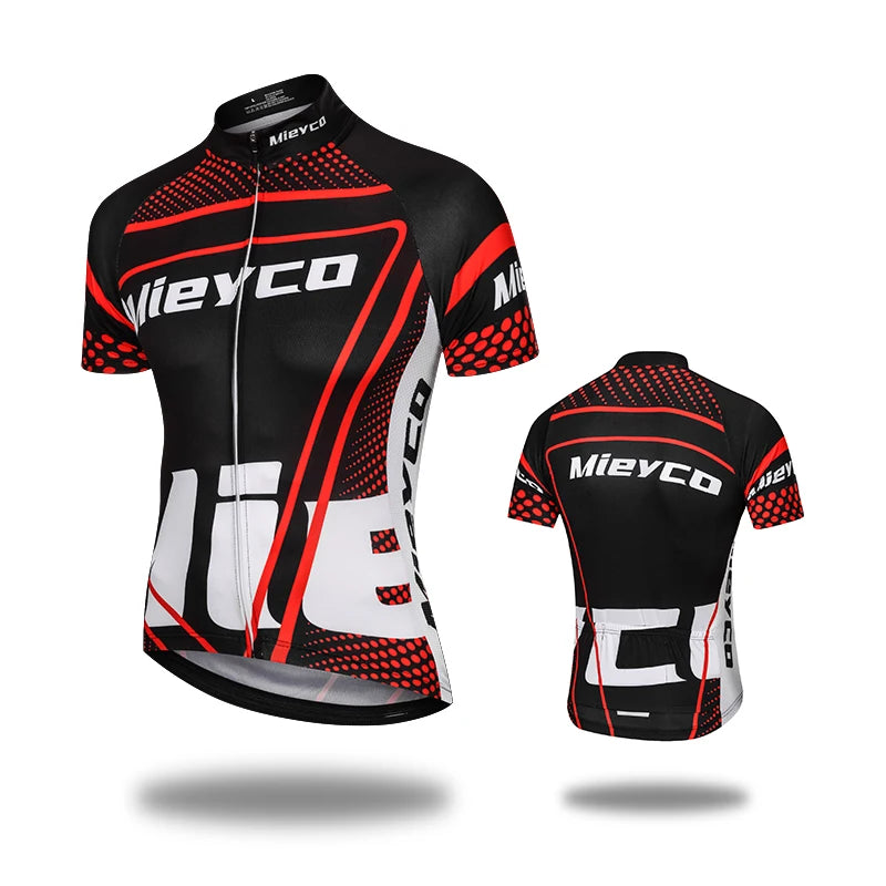 Men Short Sleeve Cycling Jersey Quick Dry Breathable Summer Road Bike Shirt