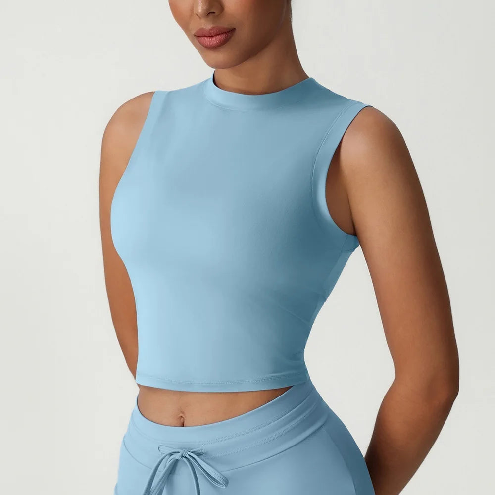 Women's Sleeveless Top and Shorts Workout Set