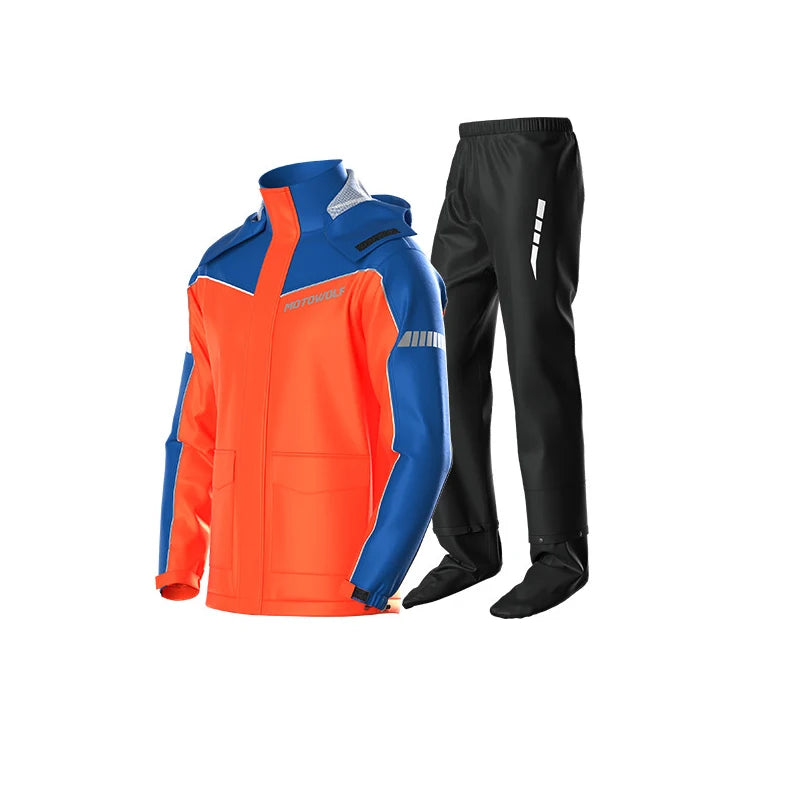 Outdoor Hooded Jacket and Trouser Clothing Set with Style Options