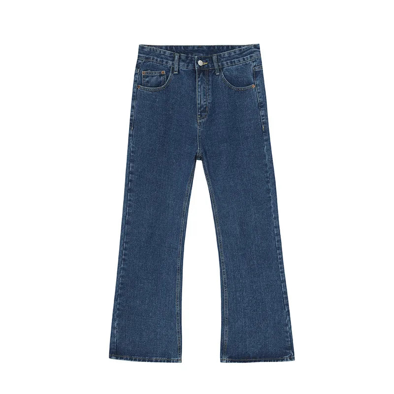 Men's Distressed Flared Denim Jeans for Casual Everyday Wear