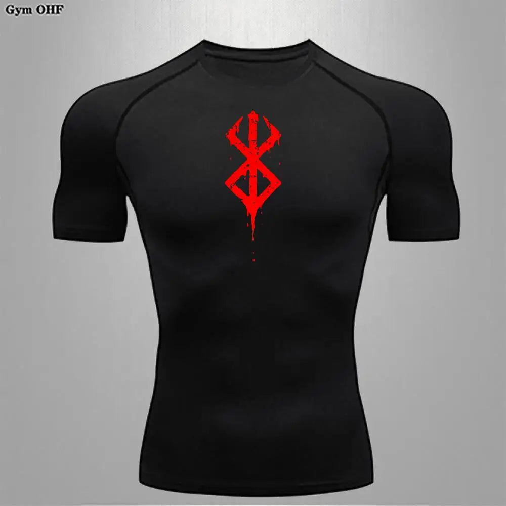 Fitted Crew Neck Short Sleeve Compression T Shirt