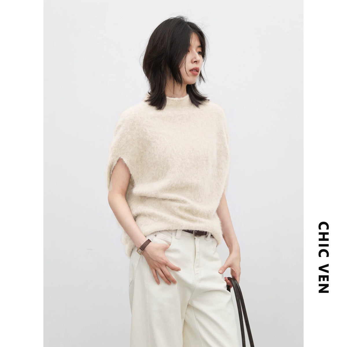 Women's Wide Draped Pullover Shoulder Poncho Poncho Casual Knit Layer