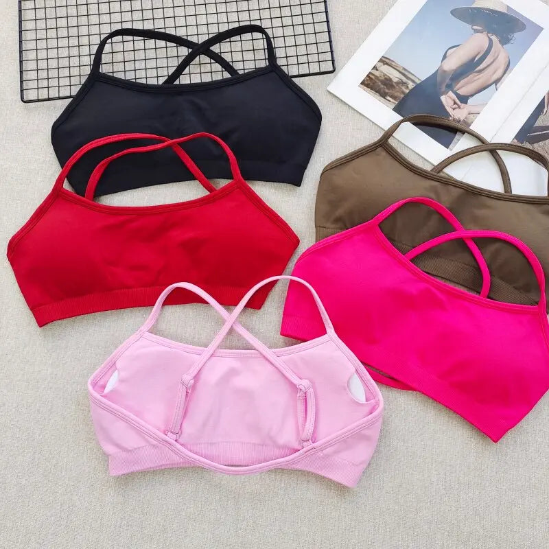 Women's Cross Back Bra And Shorts Yoga Set